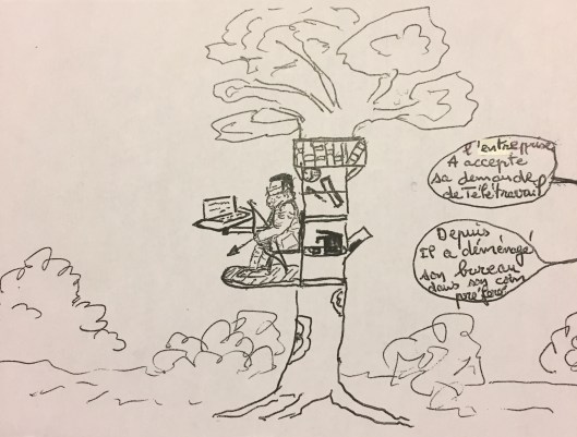 dessin Alain teletravail